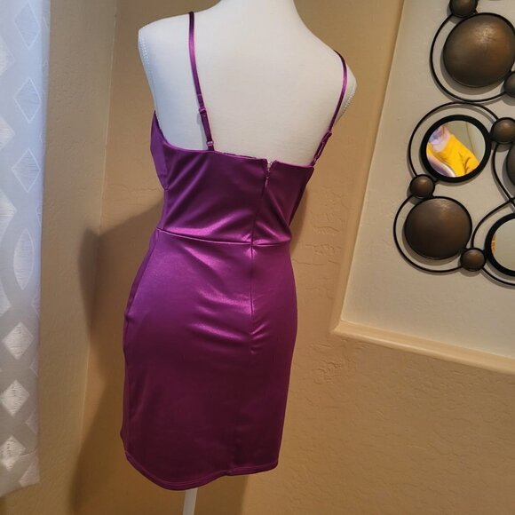 Thirty Thirty Dress | Purple Low Cut Corset Style Party Dress Size Small/NWT - Picture 9 of 11
